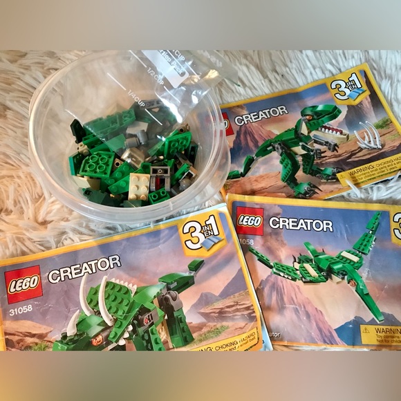 Incomplete LEGO Creator 31058 Mighty Dinosaurs Green Dino Building Block Set - Picture 2 of 5